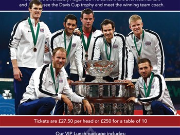 Bookings being taken for AEGON GB MENS $10K PRO SERIES Final Day VIP Lunch